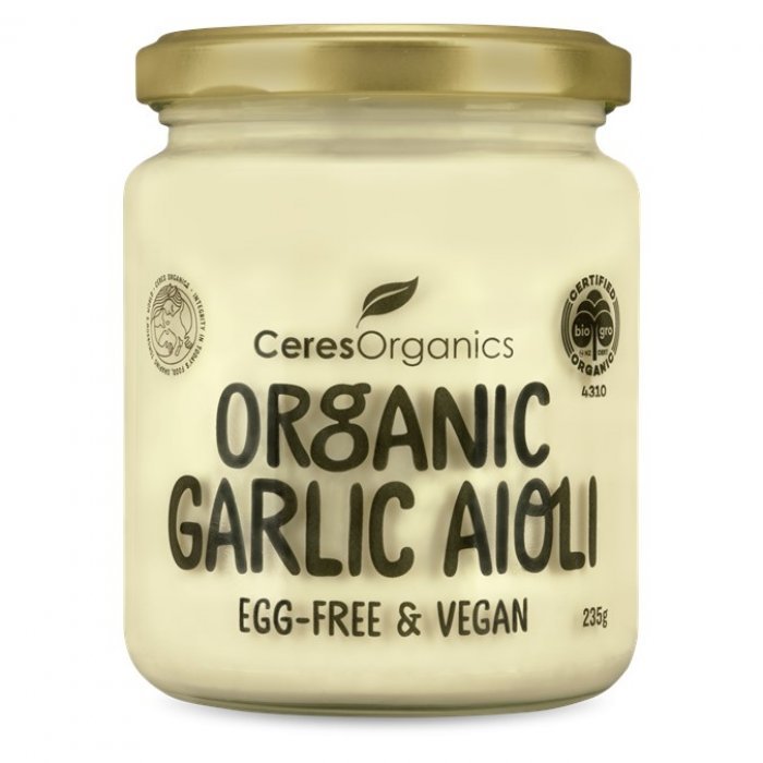 Garlic Aioli Vegan) 235g glass jar, mayonnaise